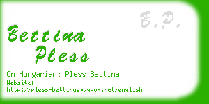 bettina pless business card
